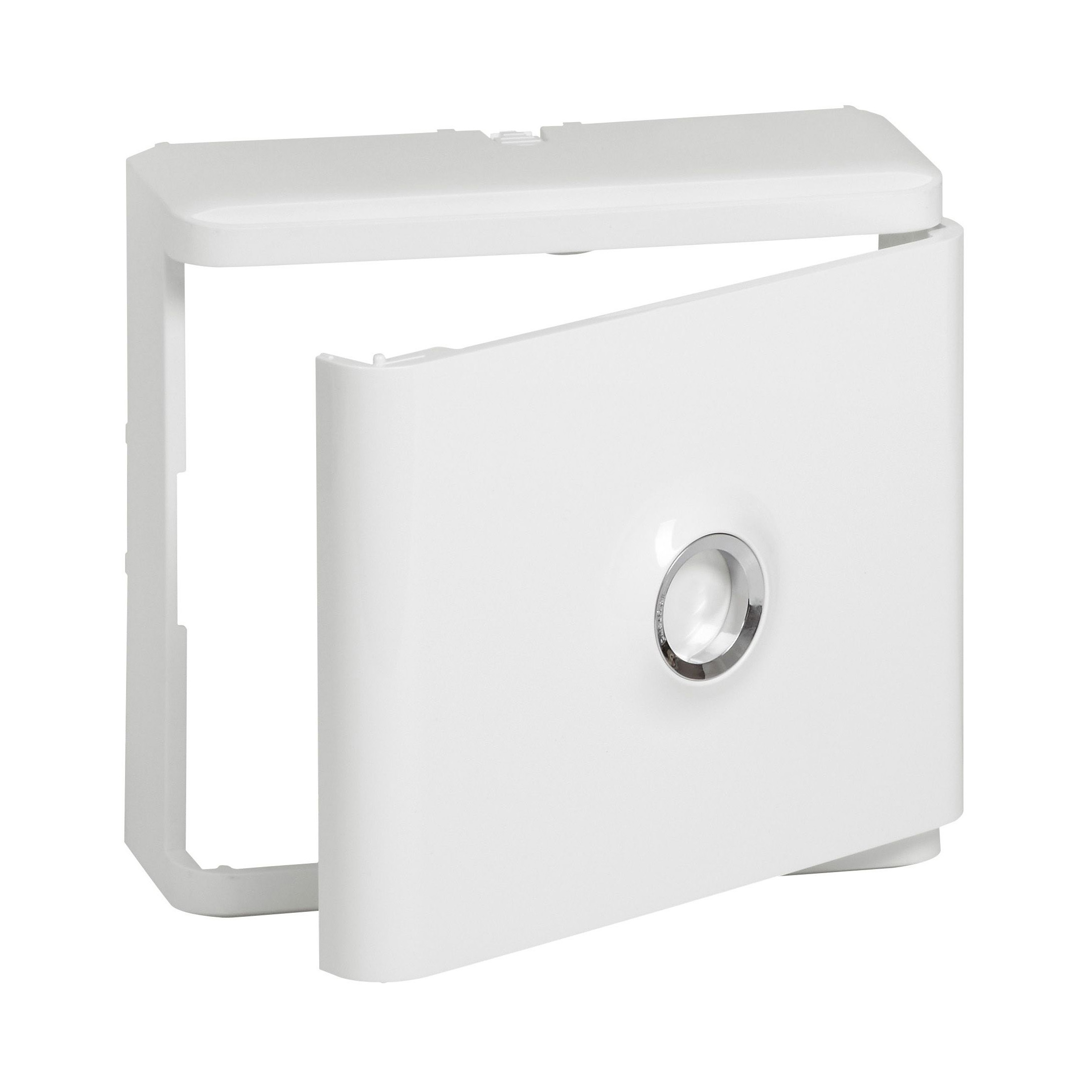 Habillage + porte blanche pour platines de branchement DRIVIA - Blanc RAL9003-image