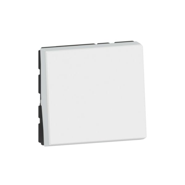 Interrupteur ou va-et-vient 10AX 250V~ Mosaic Easy-Led 2 modules - blanc-image